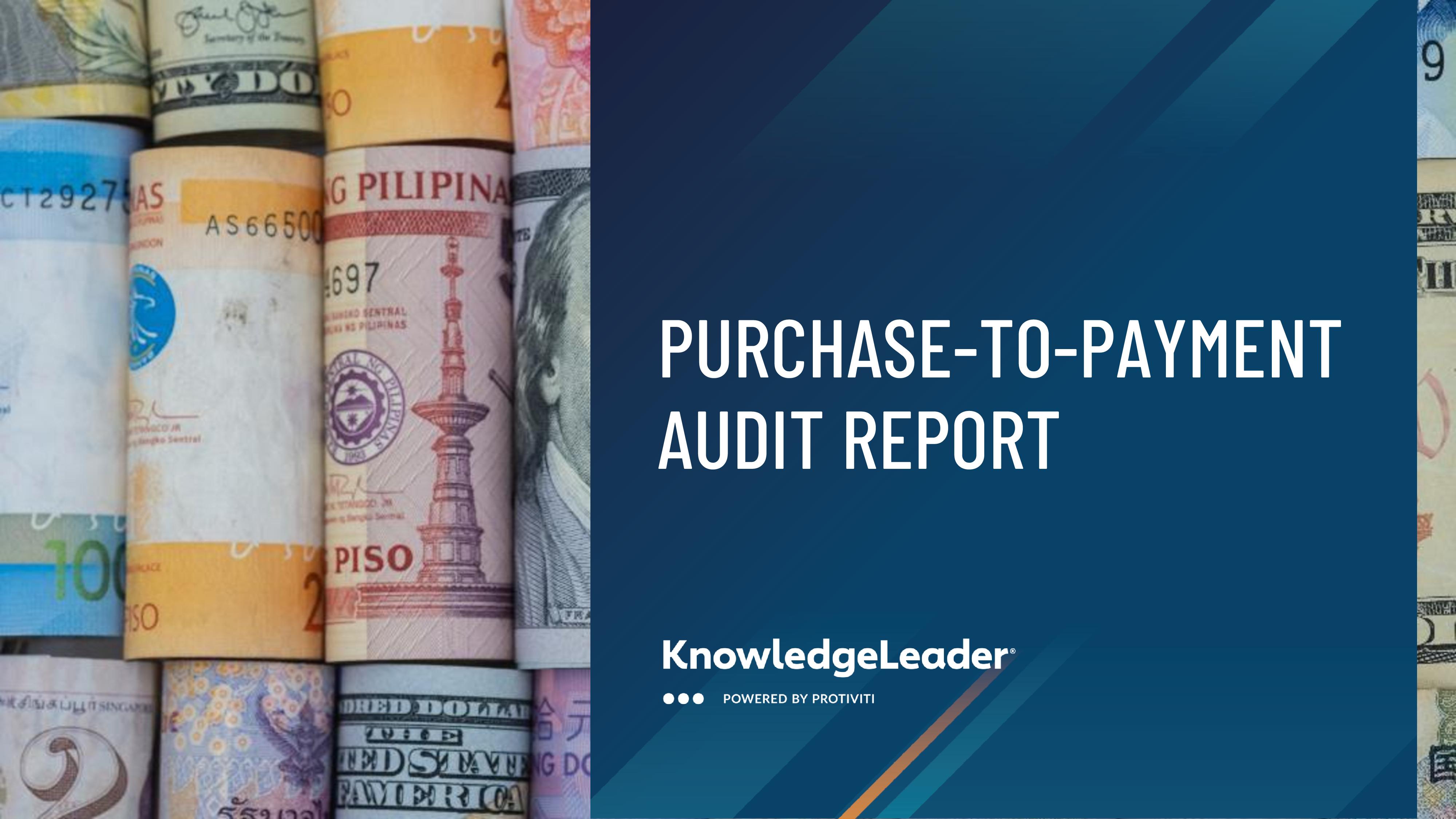 screenshot of the first page of Purchase-to-Payment Audit Report 