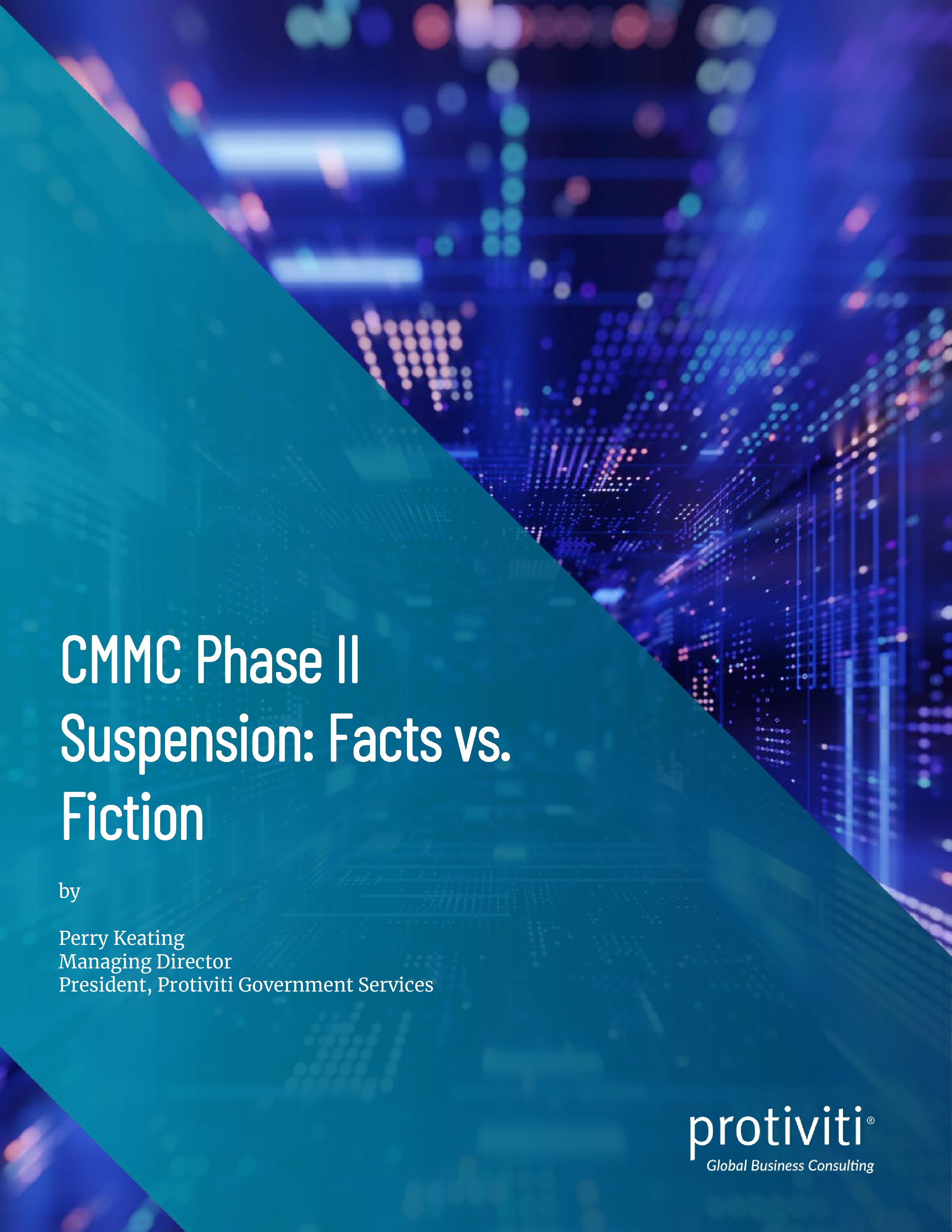 CMMC Phase II Suspension Facts vs. Fiction