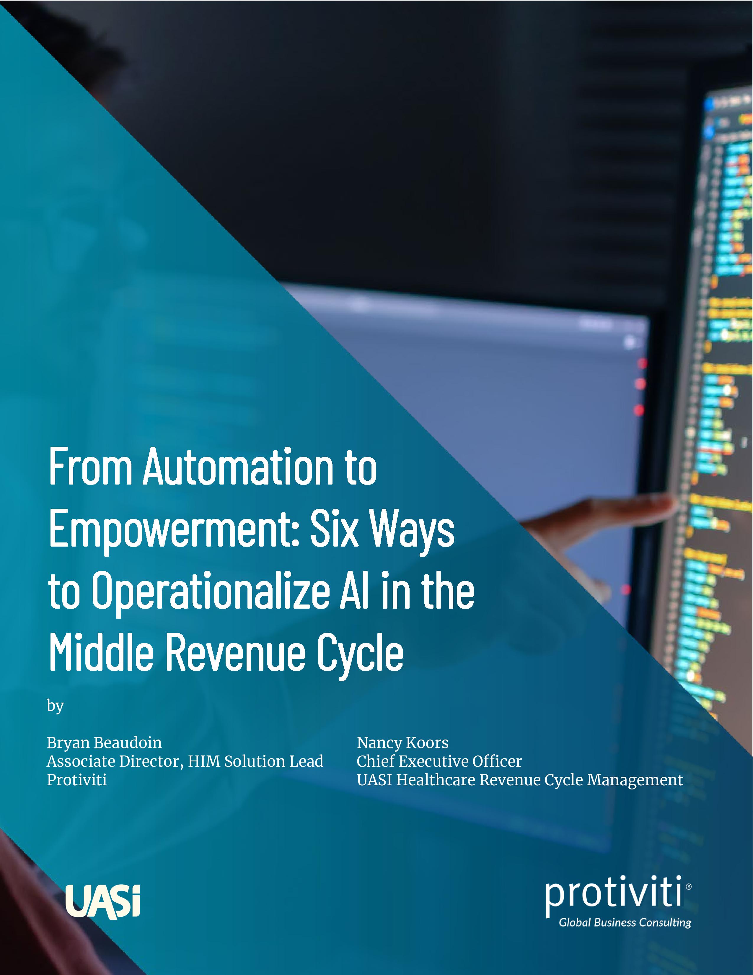 From Automation to Empowerment Six Ways to Operationalize AI in the Middle Revenue Cycle