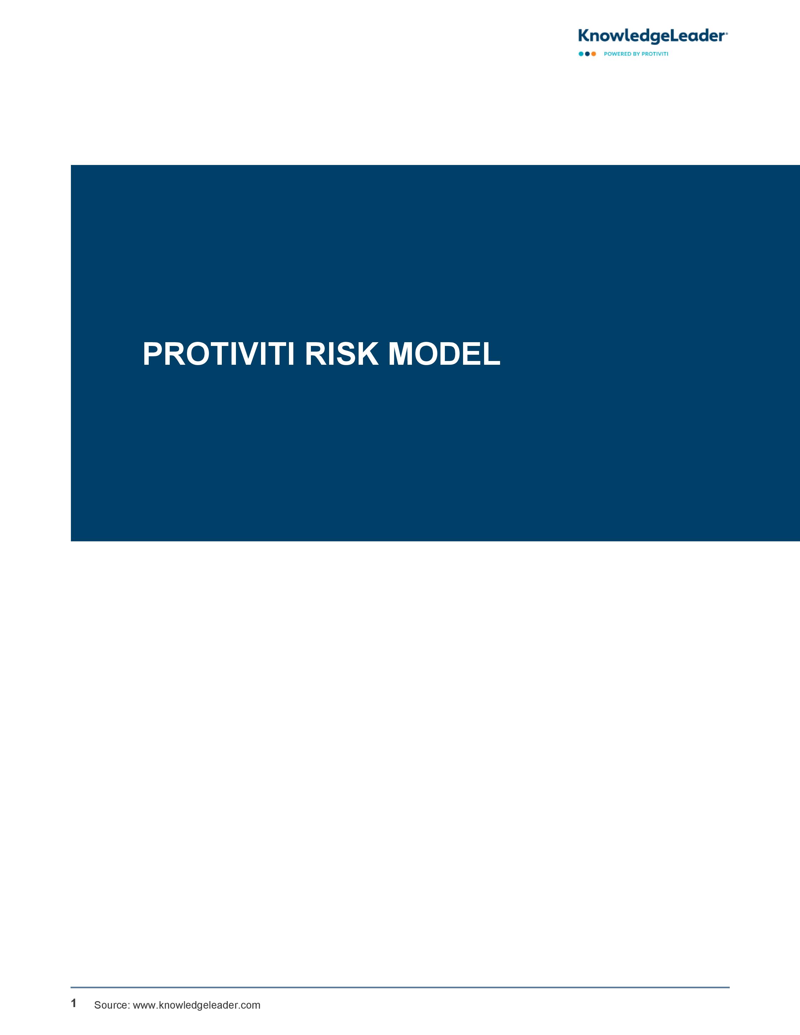 Protiviti Risk Model