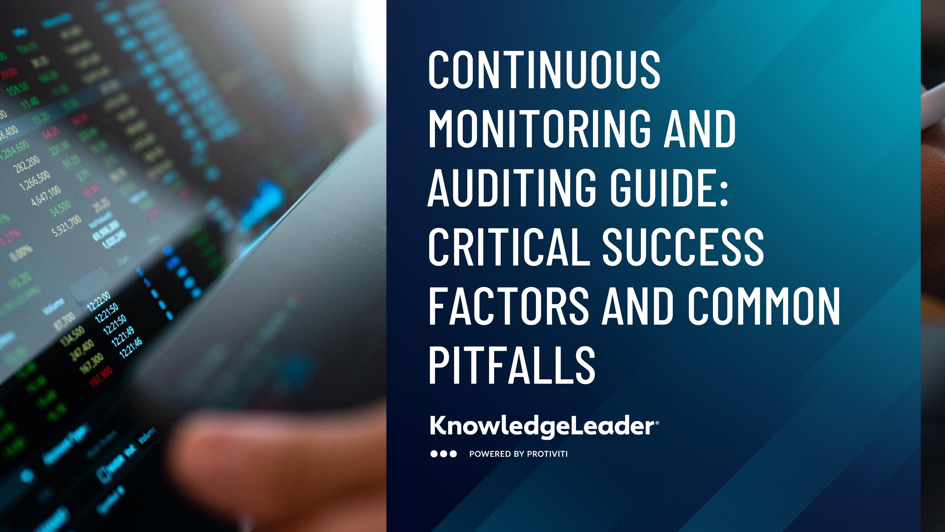 screenshot of the first page of  Continuous Monitoring and Auditing Guide: Critical Success Factors and Common Pitfalls