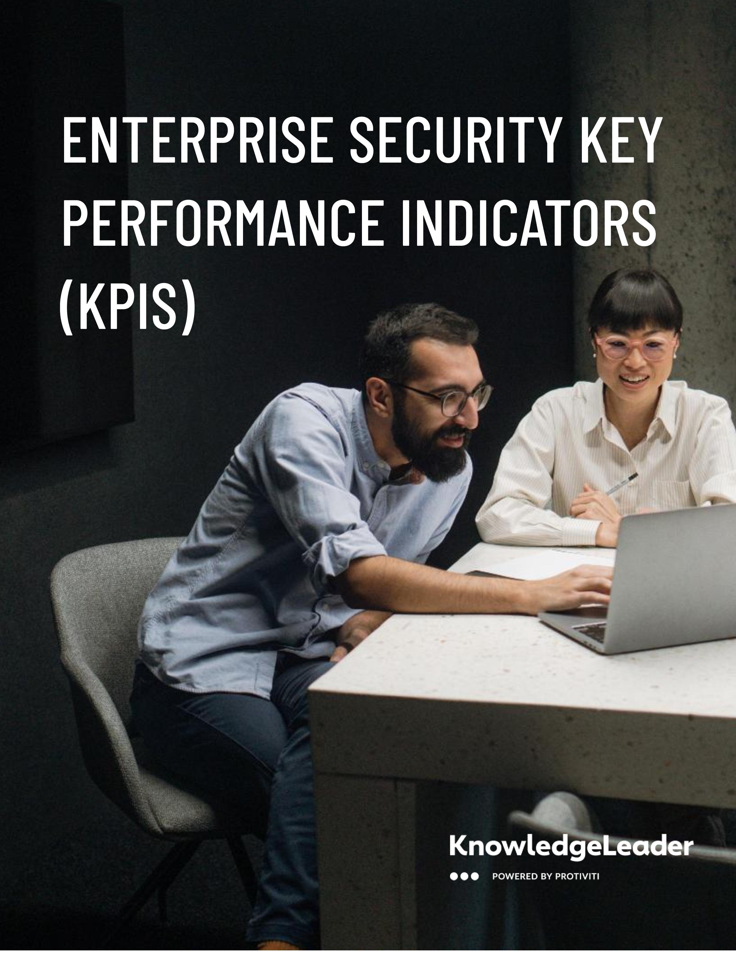 screenshot of the first page of Enterprise Security Key Performance Indicators