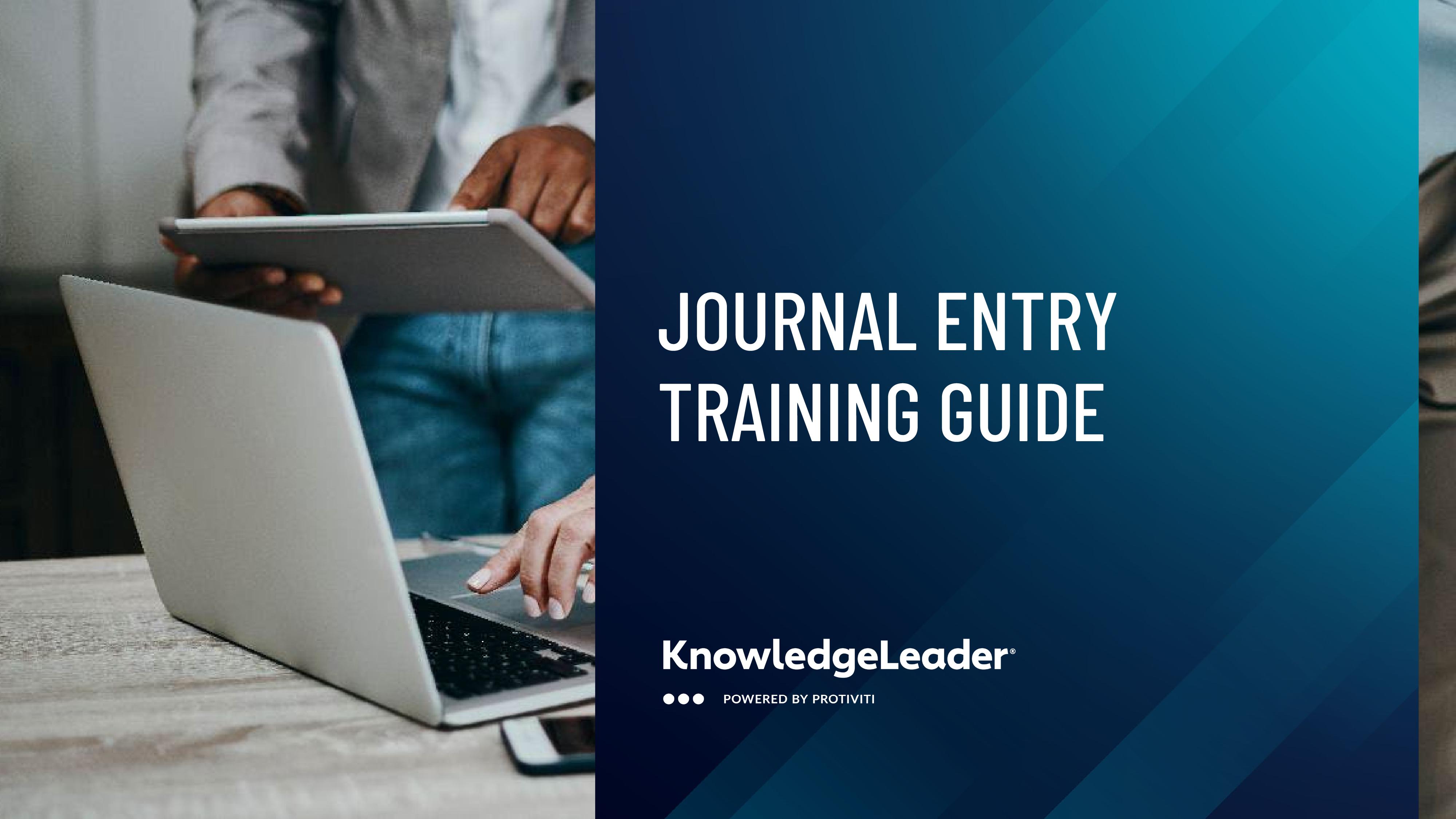 Journal Entry Training Guide
