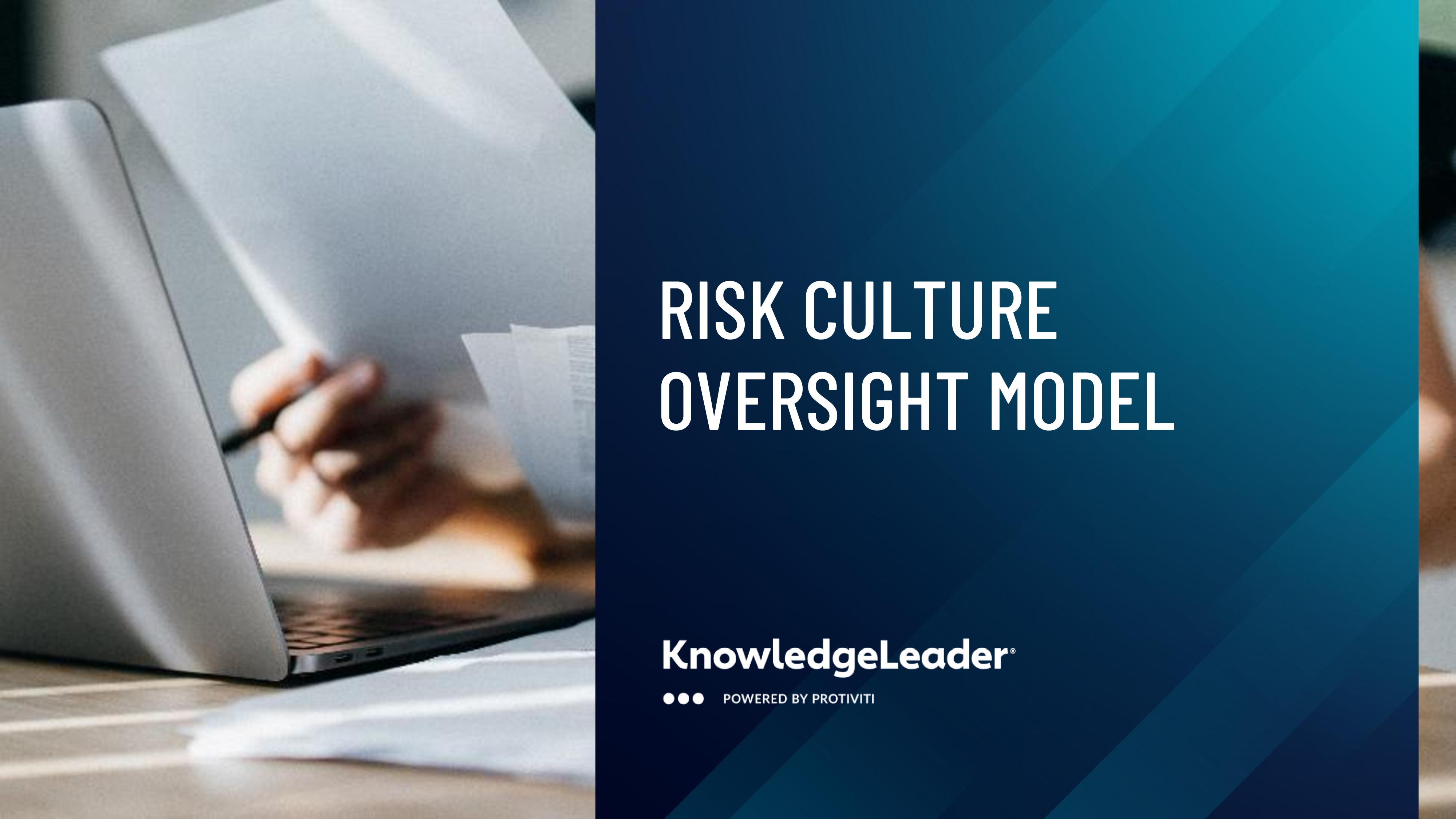 screenshot of the first page of Risk Culture Oversight Model