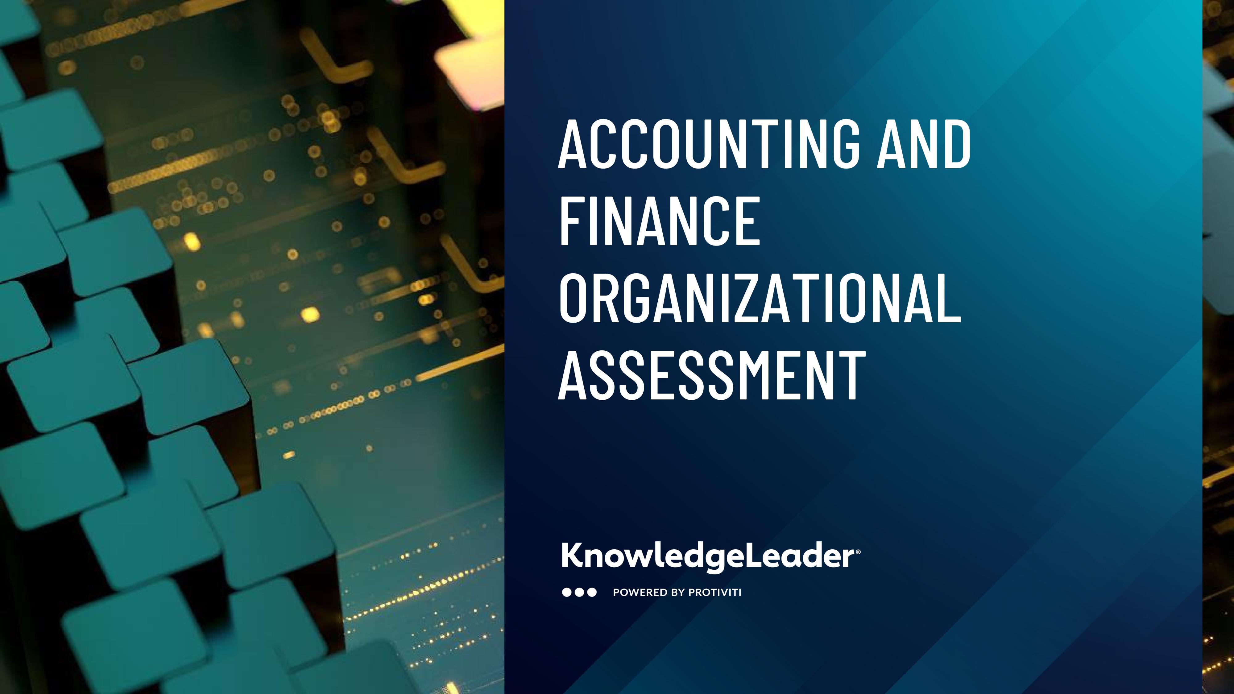 Accounting and Finance Organizational Assessment