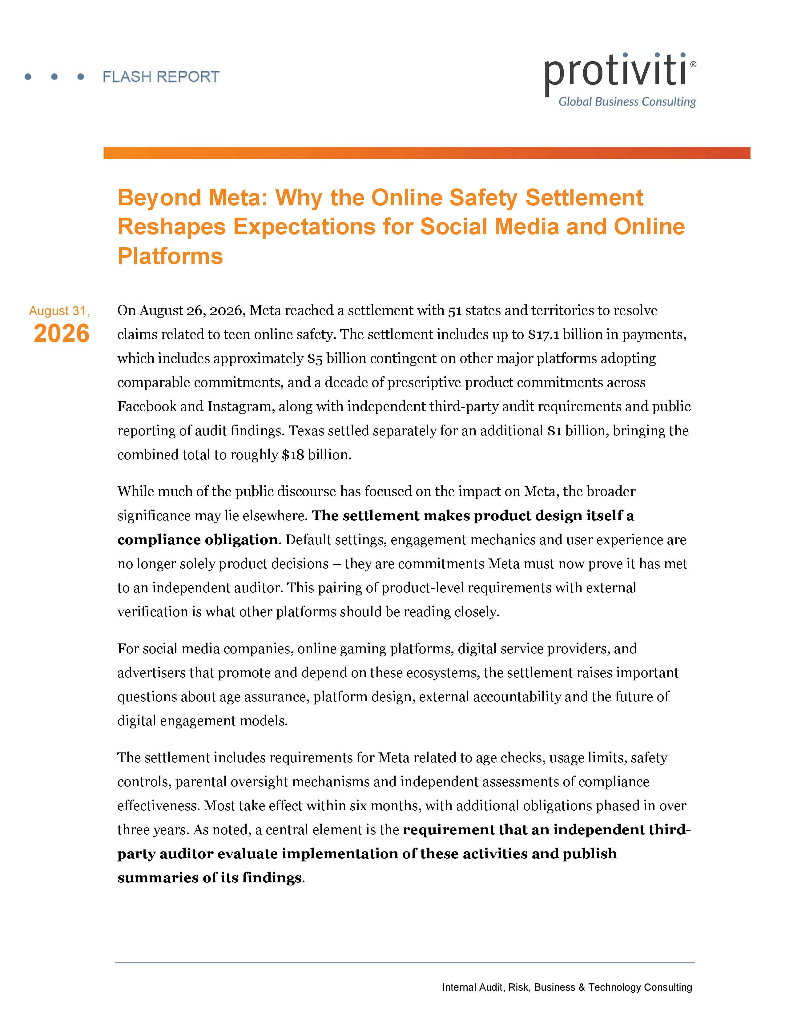 Beyond Meta Why the Online Safety Settlement Reshapes Expectations for Social Media and Online Platforms