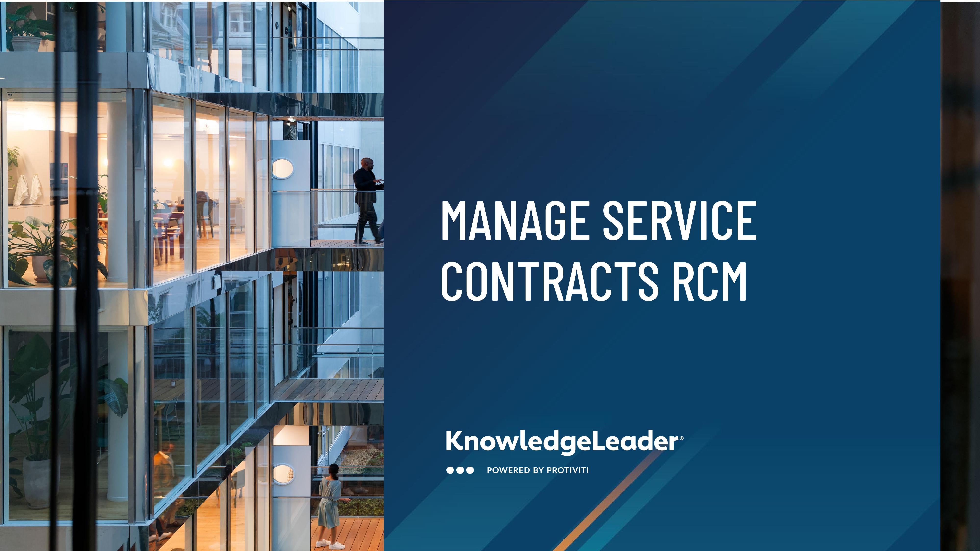 Manage Service Contracts RCM