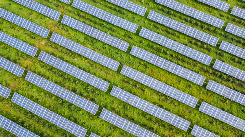 image of panels in a field