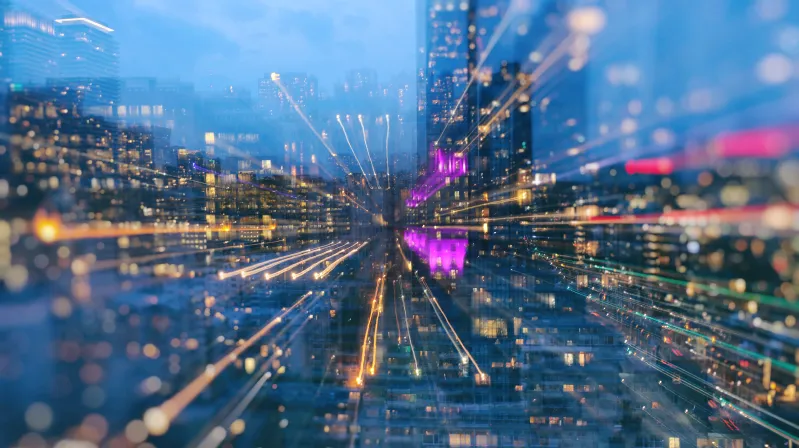 image of a zoomed in city