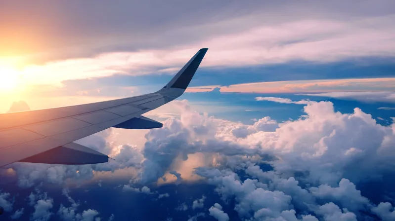 image of aeroplane and clouds