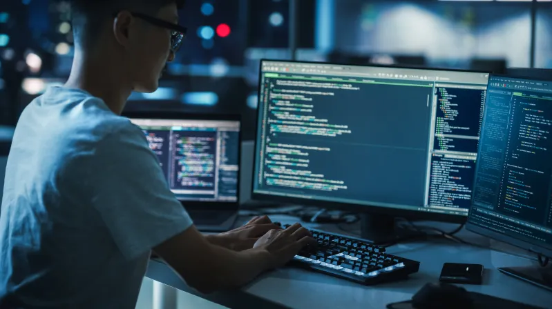 screenshot of the first page of Image of person on computer