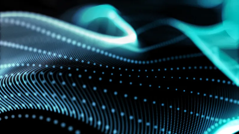 image of green dotted light