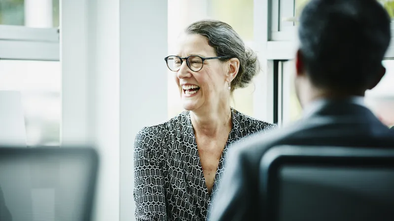 image of woman laughing