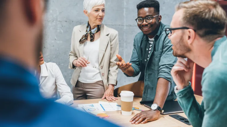 image of team meeting