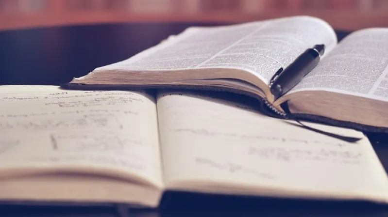 two open books on a table