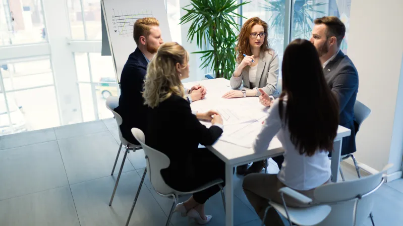 image of a small meeting