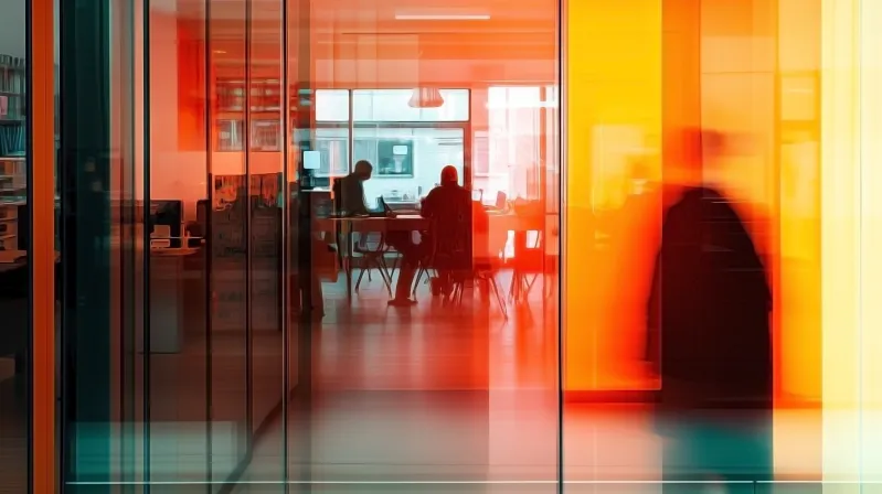 people in an office having a conversation