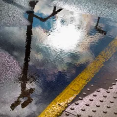 image of wet street