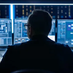 image of man on computer