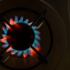 image of stove turned on