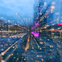 image of a zoomed in city