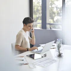 image of one man in the office