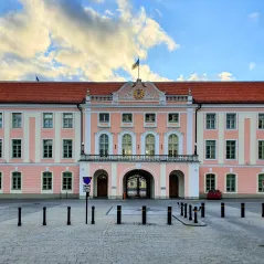 Image of red and white building