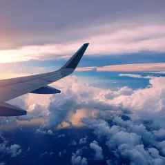image of aeroplane and clouds