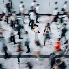 image of blurry employees