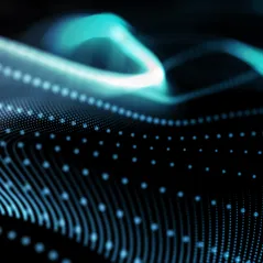 image of green dotted light