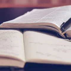 two open books on a table
