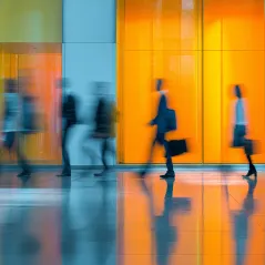 image of blurry people